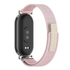 Тканинний ремінець GT4 з липучкою для Mi Band 8 / 9 (без капсули) (Рожевий+срібний)