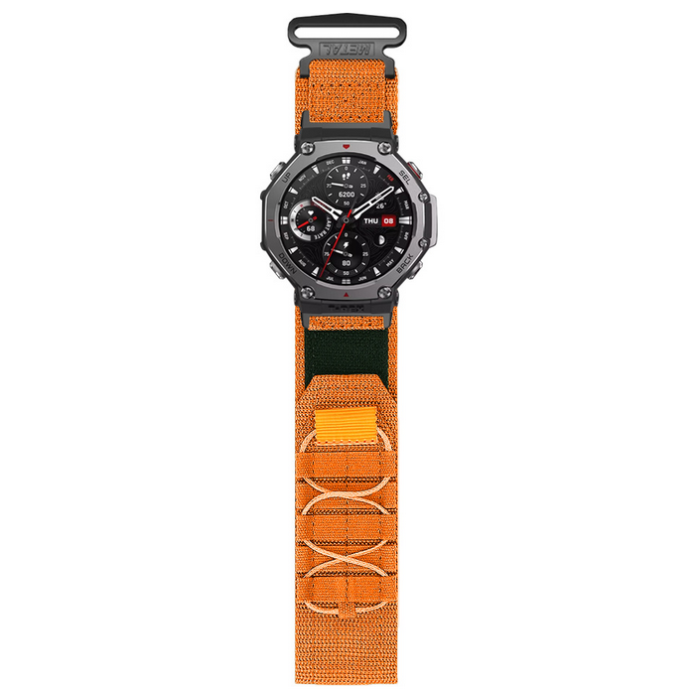 Тактичний нейлоновий ремінець для Amazfit T-Rex 3 (22 мм) з липучкою MOLLE (Помаранчевий)