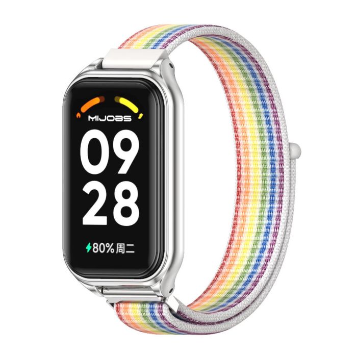 Ремінець Mijobs Loop для Redmi Band 3 / Mi Band 9 Active (Різнокольоровий(білий))