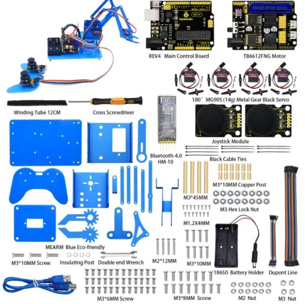 Набір для складання 4DF Mechanical Arm Kit V2.0 від Keyestudio