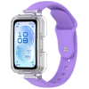 Ремінець для Huawei Band 8 / 9 / 10 з прозорим захисним бампером, силіконовий спортивний браслет (violet)