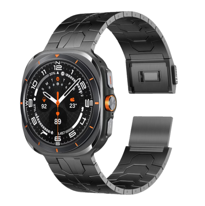 Металевий ремінець для Samsung Galaxy Watch 7 Ultra 47mm з магнітною застібкою (Чорний)