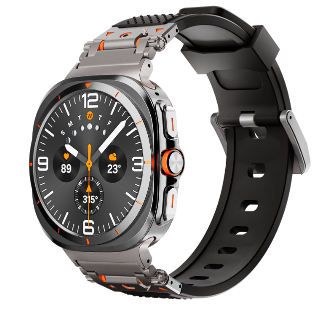 Ремінець для Samsung Galaxy Watch 7 Ultra 47mm (TPU + металевий конектор) (Black)
