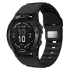Силіконовий ремінець QuickFit 26 мм для Garmin Fenix 7X/6X/5X, Enduro 2, Tactix, Descent, Epix Pro (Чорний)