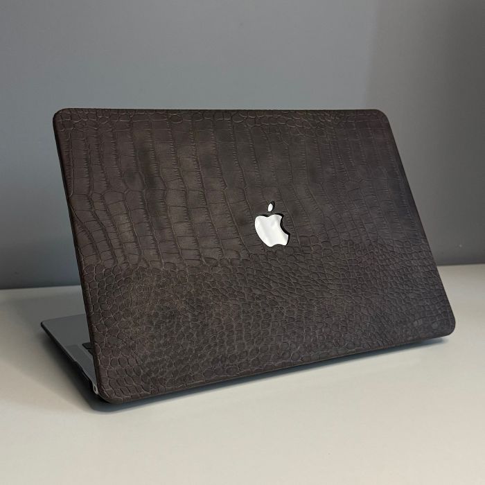 Чохол накладка на MacBook air 13 M1 ( 1932/2337 ) ШКІРЯНИЙ (Coffee)
