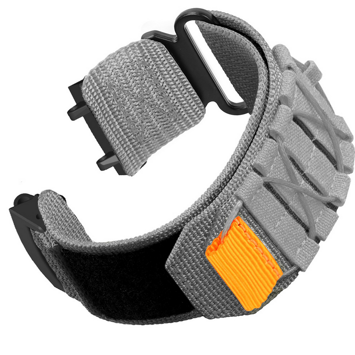 Тактичний нейлоновий ремінець для Amazfit T-Rex 3 (22 мм) з липучкою MOLLE (Сірий)