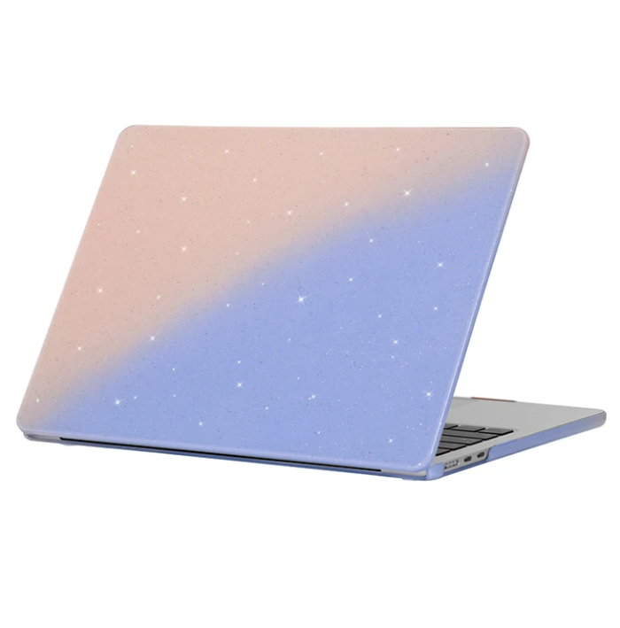 Чохол для MacBook Air 13" (2018 - 2020 | M1 | A1932 | A2337) з блискітками (Розовый, Голубой, Синий)