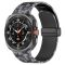 Камуфляжний силіконовий ремінець з магнітною пряжкою для Samsung Galaxy Watch7 Ultra 47 мм (чорний)