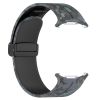 Камуфляжний силіконовий ремінець з магнітною пряжкою для Samsung Galaxy Watch7 Ultra 47 мм (чорний)
