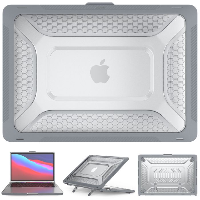 Протиударний чохол з підставкою для Macbook Air (M1 | A1932 | A2337)  (Серый)