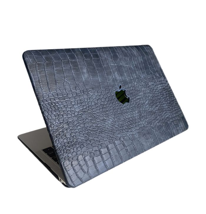 Чохол накладка з еко шкіри на MacBook Air 15 (A2941) (Синій)