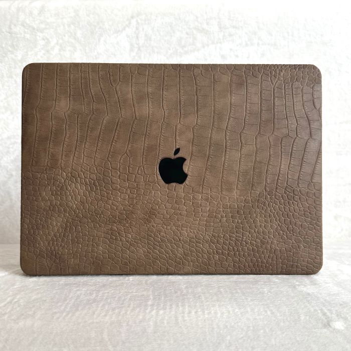 Чохол накладка з еко шкіри на MacBook Air 15 (A2941) (Коричневий)