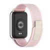 Нейлоновий ремінець з липучкою для Redmi Watch 4 / 5, Mi Band 8 Pro / 9 Pro (Рожевий+срібний)