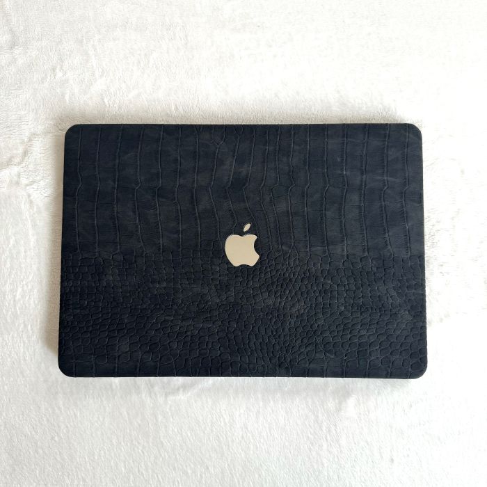 Чохол накладка на MacBook air 13 M1 ( 1932/2337 ) ШКІРЯНИЙ (Чорний)