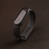 Силиконовый ремешок с имитацией плетения для Mi Band 3 | 4 (Чорний)