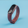 Силиконовый ремешок с имитацией плетения для Mi Band 3 | 4 (Винный)