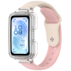 Ремінець для Huawei Band 8 / 9 / 10 з прозорим захисним бампером, силіконовий спортивний браслет (pink starlight)