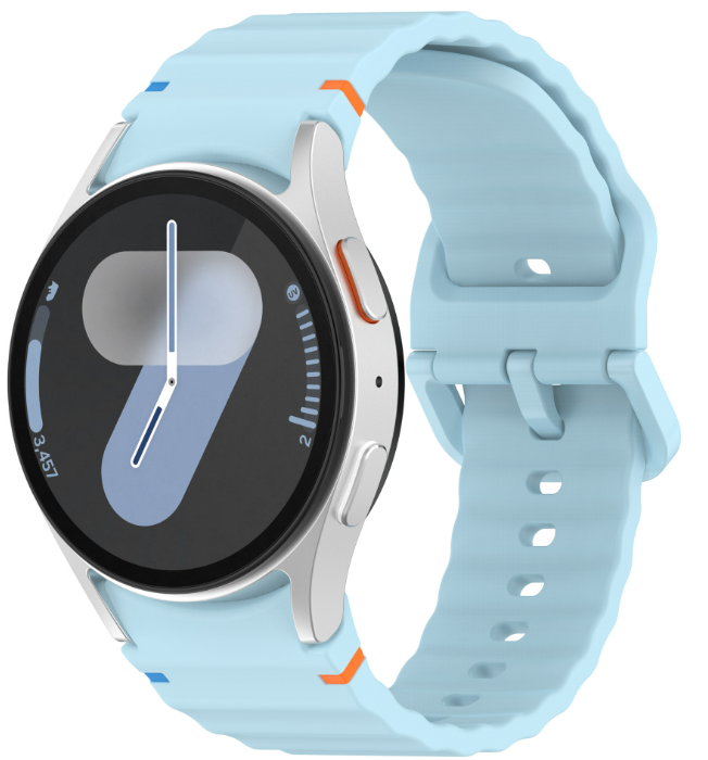 Силіконовий ремінець для Samsung Galaxy Watch 7/FE/6/5/4 (Блакитний)