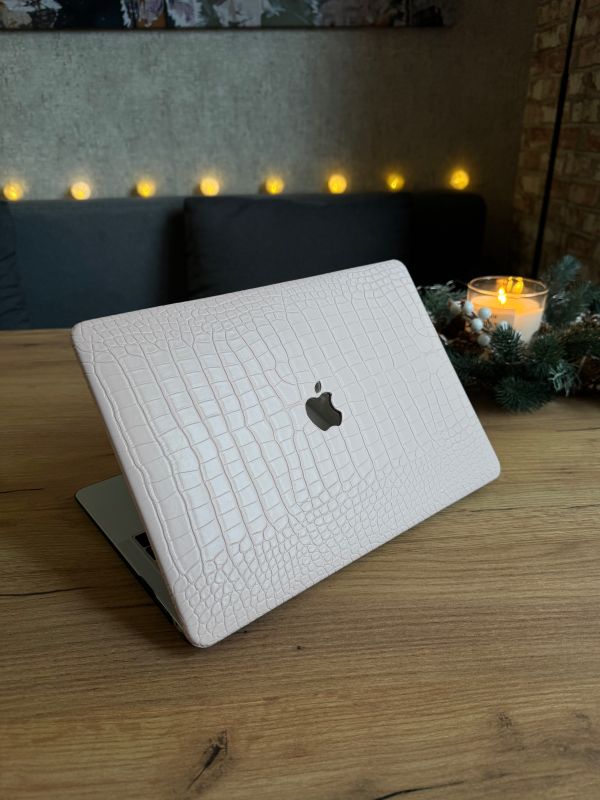Чохол накладка з еко шкіри на MacBook Air 15 (A2941) (Світло рожевий)