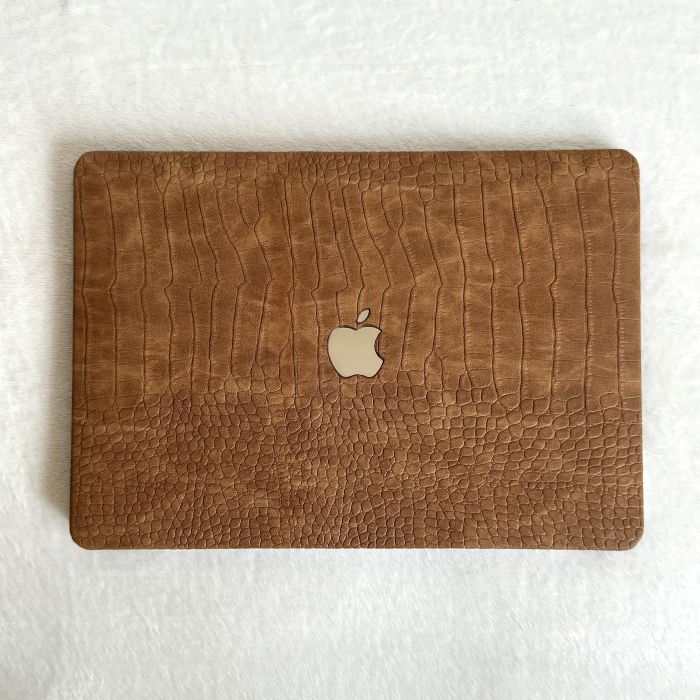 Чохол накладка на MacBook air 13 M1 ( 1932/2337 ) ШКІРЯНИЙ (Гірчичний)