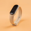 Силиконовый ремешок с имитацией плетения для Mi Band 3 | 4 (Грецкий орех)