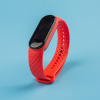 Силиконовый ремешок с имитацией плетения для Mi Band 3 | 4 (Червоний)