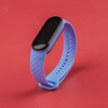 Силиконовый ремешок с имитацией плетения для Mi Band 3 | 4 (Джинсовый)