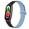 Ремінець магнітний силіконовий на MIband 8/9 , Чорний+сірий (Черный / Black)