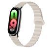 Ремінець магнітний силіконовий на MIband 8/9 , Чорний+сірий (Білий)