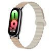 Ремінець магнітний силіконовий на MIband 8/9 , Чорний+сірий (Бежевий)