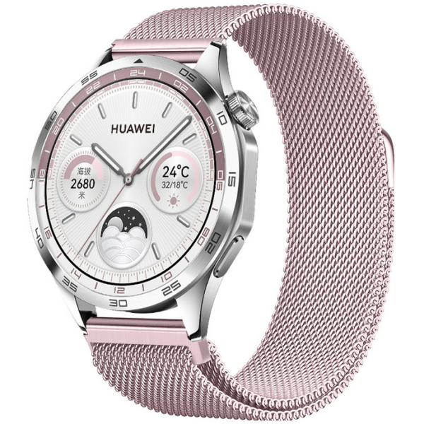 Ремінець міланська петля 18 мм для Cмарт годинника (Pink)