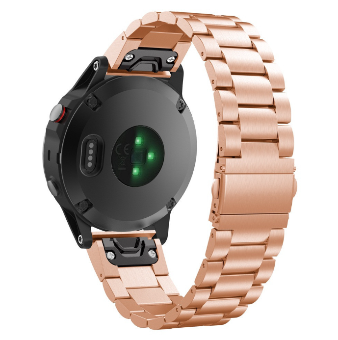 Металевий ремінець для Garmin з кріпленням Quick Release 20 мм (Rose Gold)