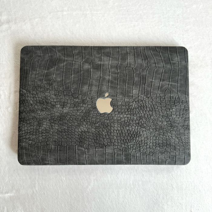 Чохол накладка на MacBook air 13 M1 ( 1932/2337 ) ШКІРЯНИЙ (Серый)