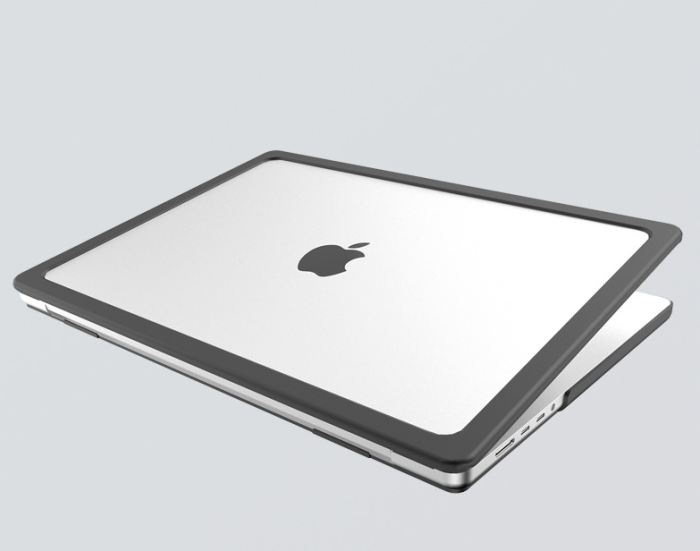 Чохол-рамка захисний для MacBook (прозорий, ультратонкий 0.35 мм, передня + задня панель) (Air 13.3  (1932/2337))