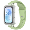 Ремінець для Huawei Band 8 / 9 / 10 з прозорим захисним бампером, силіконовий спортивний браслет (green)