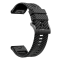 Силіконовий ремінець з карбоновим візерунком  22 мм для Garmin Fenix / Enduro / Tactix (Black)