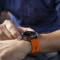 Силіконовий ремінець з карбоновим візерунком  22 мм для Garmin Fenix / Enduro / Tactix (Orange+Black)