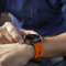 Силіконовий ремінець з карбоновим візерунком  22 мм для Garmin Fenix / Enduro / Tactix (Orange+Black)
