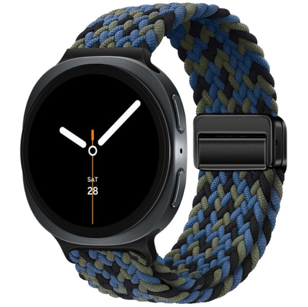Ремінець плетений нейлоновий з магнітною застібкою для Samsung Watch 22 мм (blue camuflage)