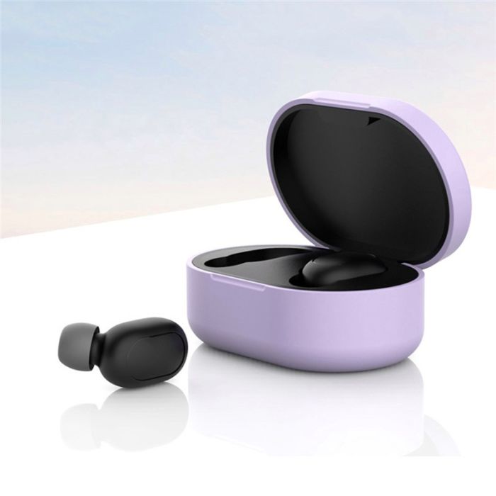 Чохол силіконовий BlackPink Xiaomi AirDots, Рожевий (Фиолетовый)