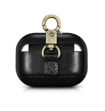 Чохол AirPods Pro iCarer Classic Leather Case , Світло Коричневий (Чорний)