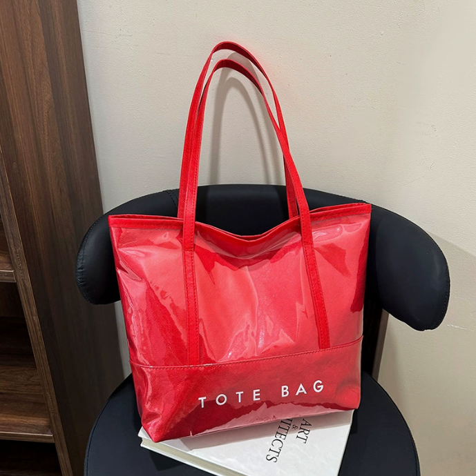 Стильна жіноча сумка-тоут TOTE BAG — містка, формат A4 (червона)
