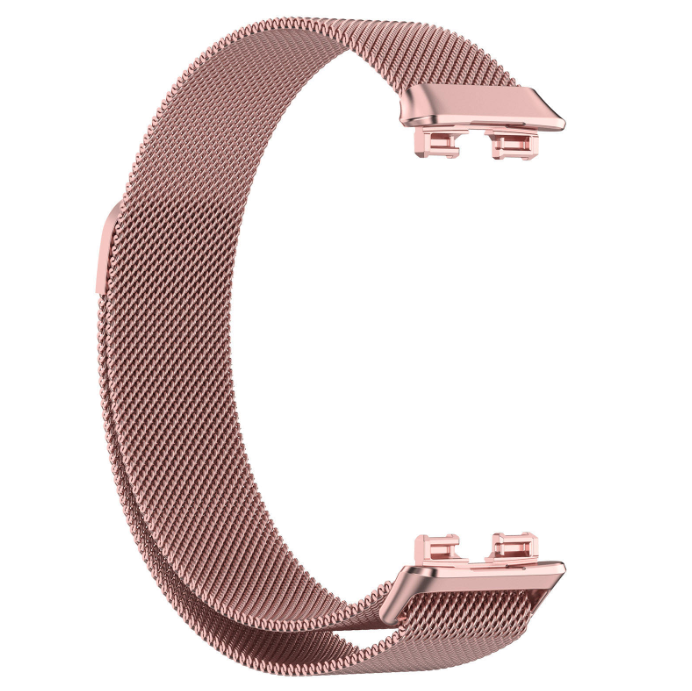 Металевий ремінець Milanese Loop для Huawei Band 8 / 9 (Rose Gold)