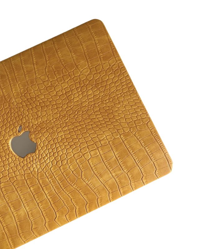 Чохол накладка на MacBook air 13 M1 ( 1932/2337 ) ШКІРЯНИЙ (Рижий)