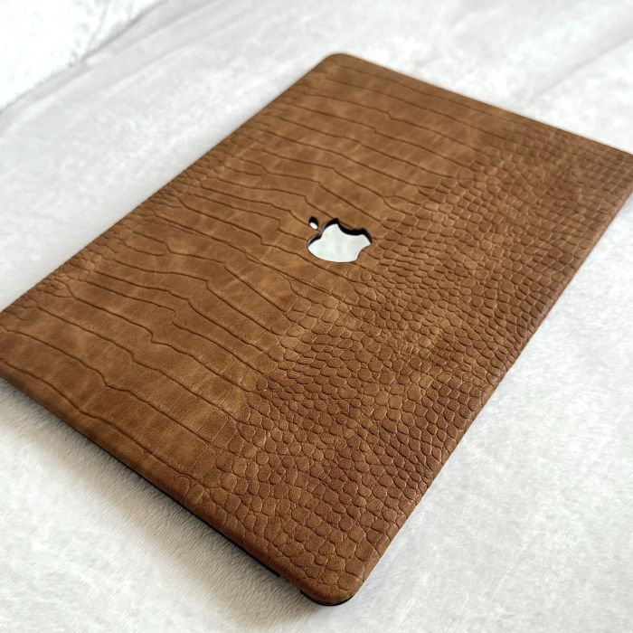 Чохол накладка на MacBook air 13 M2 (A2681) шкіра (Коричневий)