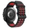 Двоколірний силіконовий ремінець для Samsung Watch Ultra 47 мм (чорний+червоний)