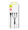 Дата кабель Usams US-SJ367 U35 3in1 USB to Combo 2A (1m), Black (ЧОРНИЙ)