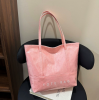 Стильна жіноча сумка-тоут TOTE BAG — містка, формат A4 (рожева)