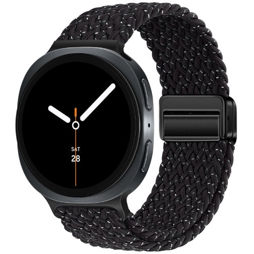 Ремінець плетений нейлоновий з магнітною застібкою для Samsung Watch 22 мм (starry black)