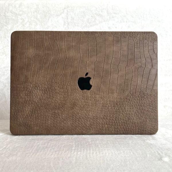 Чохол накладка на MacBook air 13 M2 (A2681) шкіра (Темно-Коричневый)